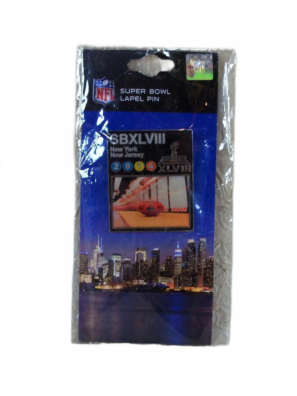 NEW Super Bowl Lapel Pin SBXLVIII Seattle Seahawks vs Denver Broncos Feb 2, 2014